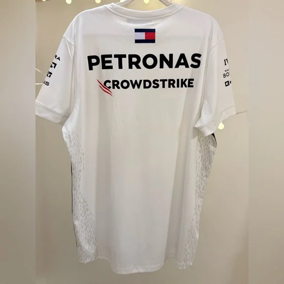 🌾 Mercedes AMG Petronas Men's White and Red Tee